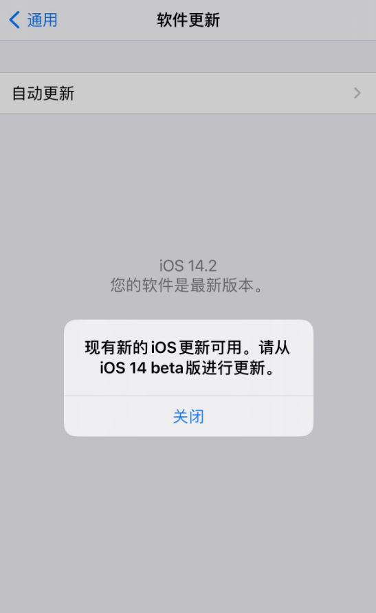 新巴尔虎左苹果手机维修分享iOS 14.2 反复出现更新提示，需等待苹果修复 
